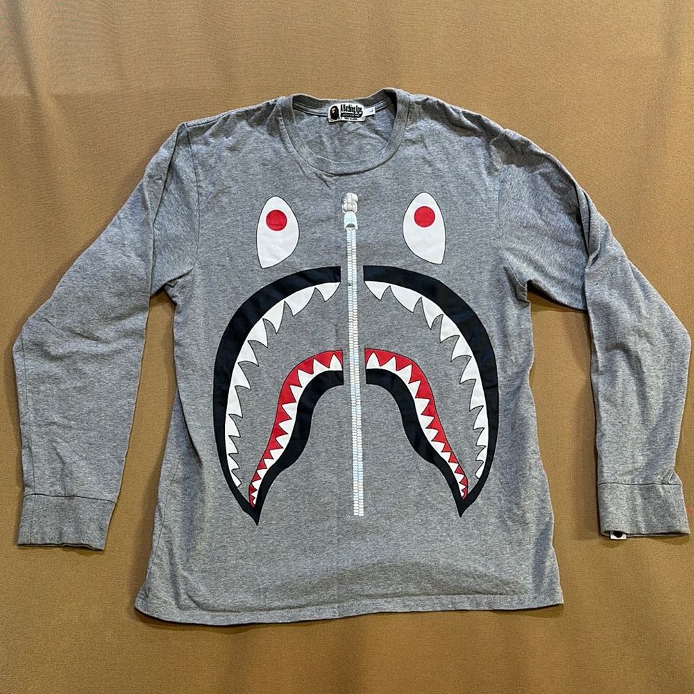 A bathing ape large ultra soft long sleeve shirt